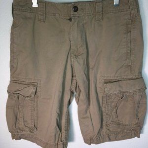 Gap Lived-In Men's Khaki Cargo Shorts Size 28 Flat